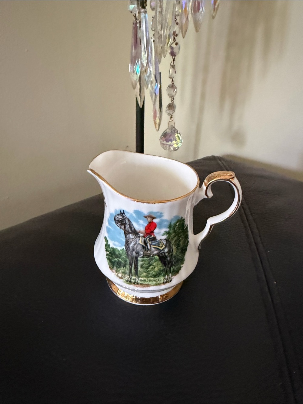 VINTAGE ROYAL WINDSOR MOUNTIES DESIGN BONE CHINA MILK JUG